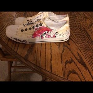 Ed Hardy Converse shoes size 9